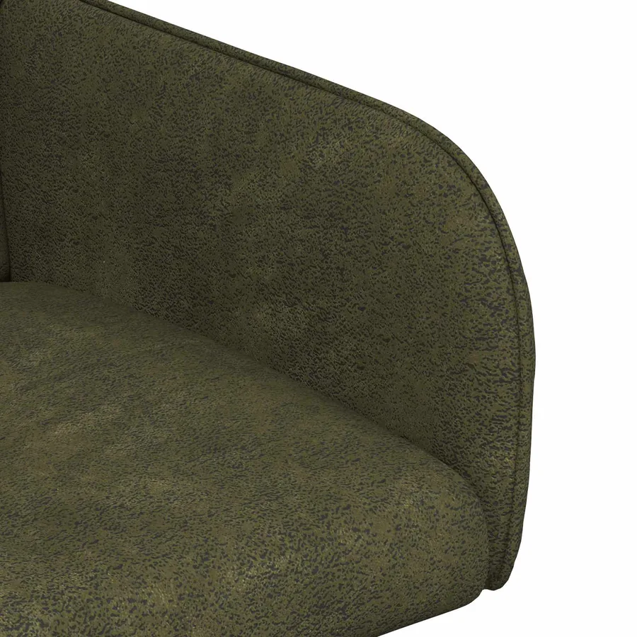 Chaises de salle à manger 2 pcs Simili daim Vert armée - 6