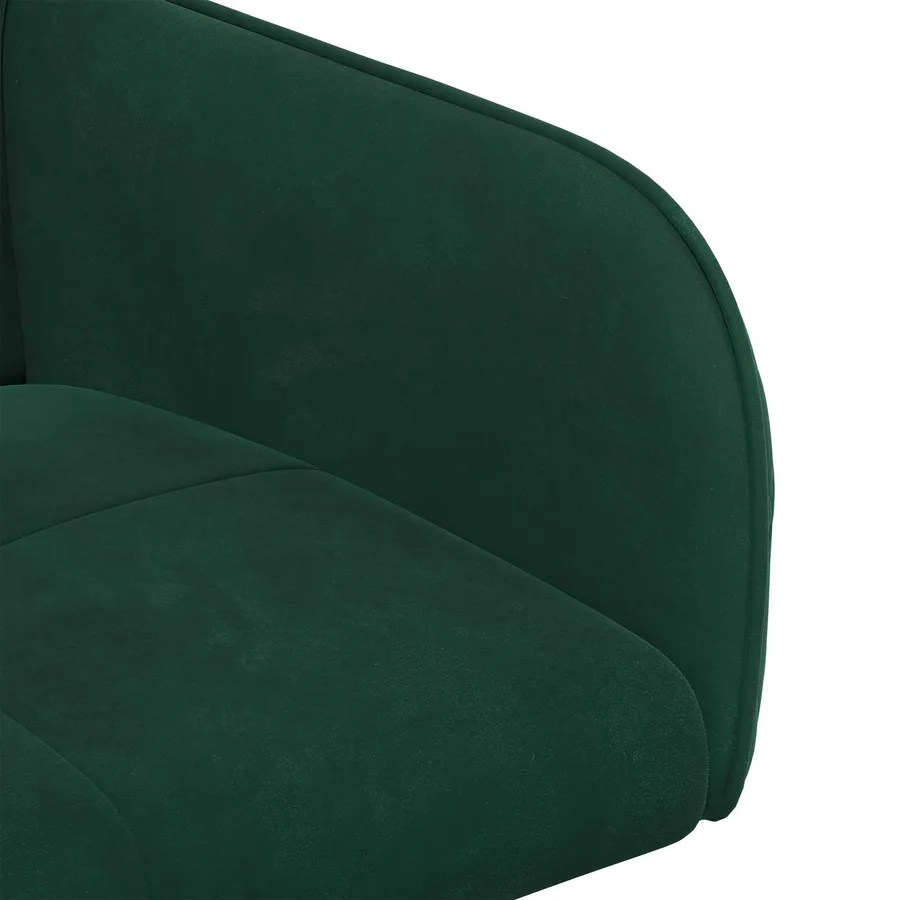 Chaises de salle à manger 6 pcs Velours Vert foncé - 6