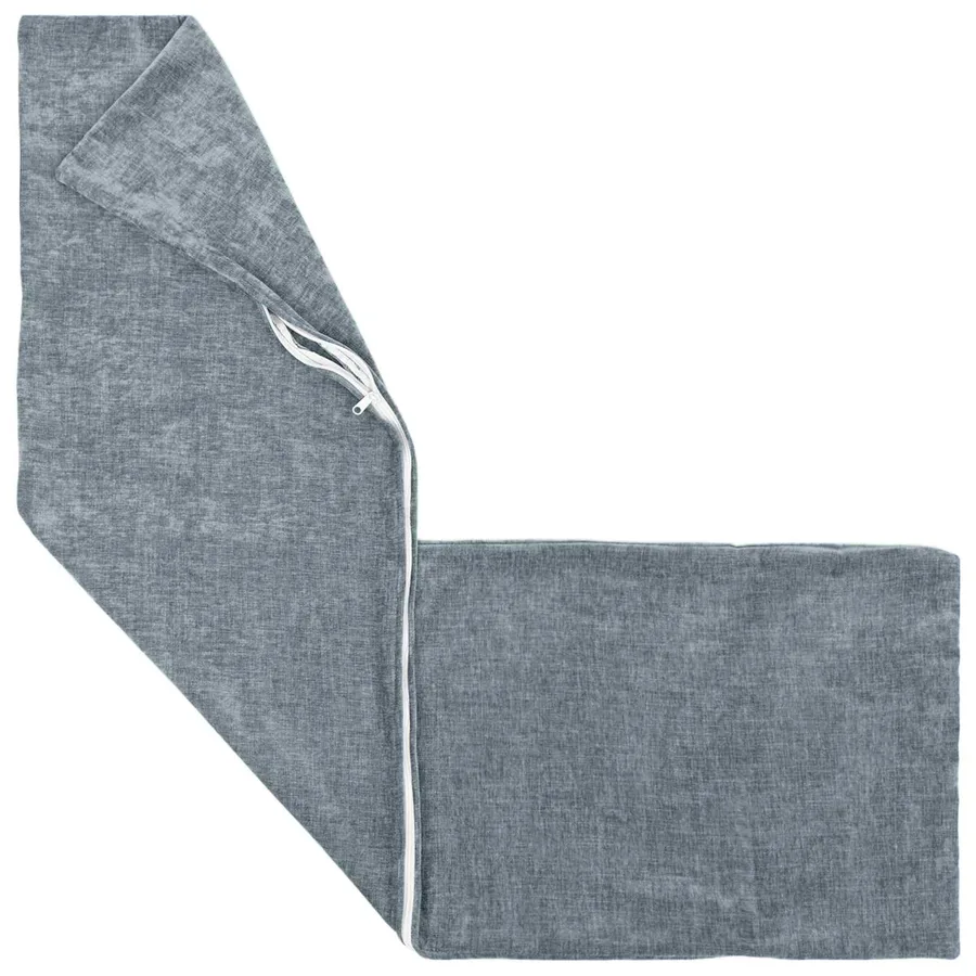 Housse de coussin HEERLEN Bleu clair 40 x 145 cm Tissu Chenille - 3