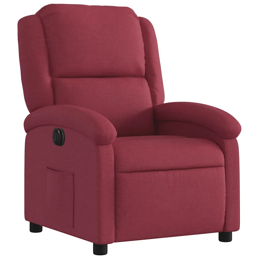 Fauteuil inclinable électrique Rouge bordeaux Tissu - 4