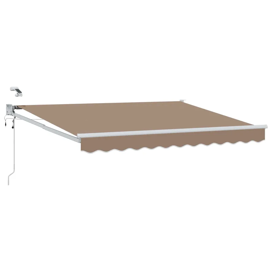 Auvent rétractable électrique Taupe 100% Polyester et Aluminium - 2