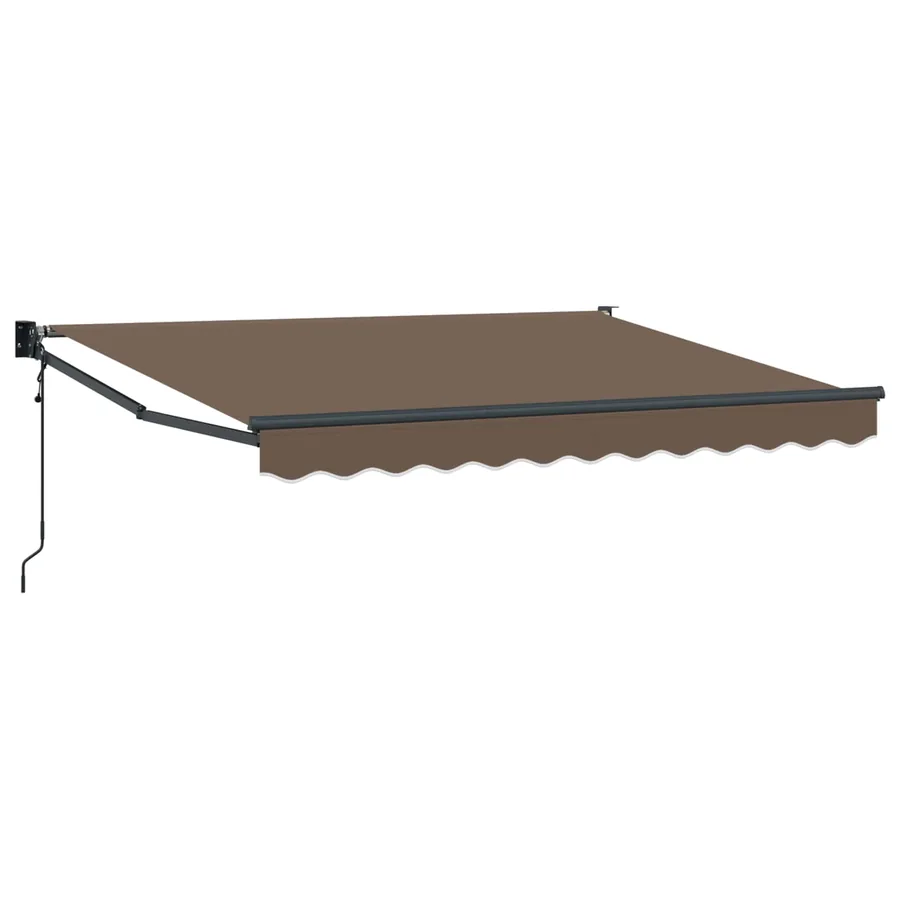 Auvent rétractable Taupe 3,5 x 2 m Polyester et métal - 2