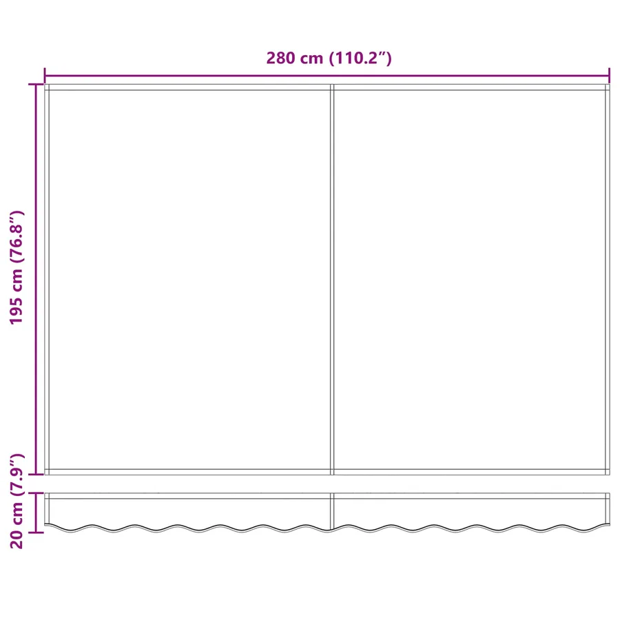 Auvent rétractable électrique Multicolore 3 x 2 m - 13