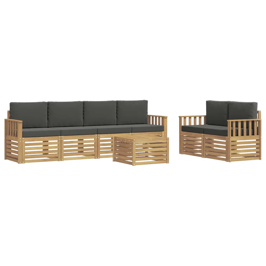 Ensemble de canapés d'extérieur 7 pcs Blanc et anthracite - 2