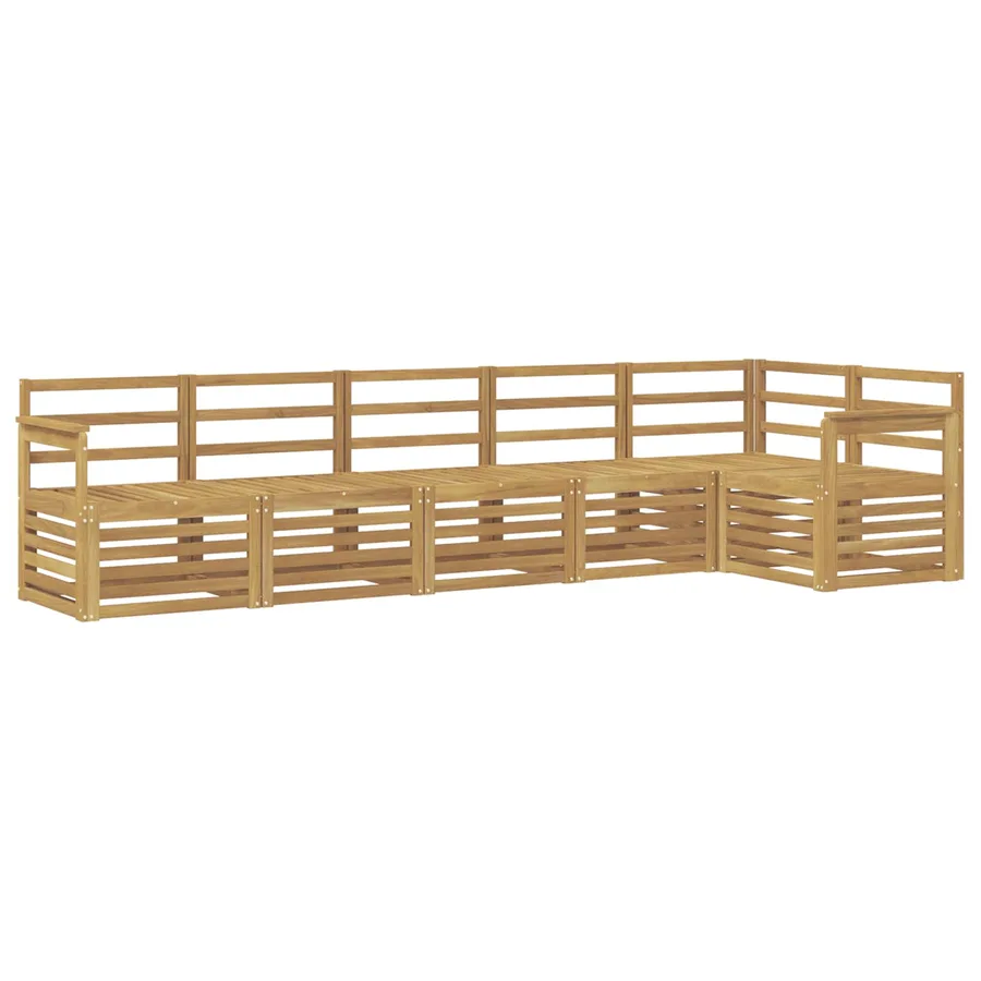 Ensemble de canapés d'extérieur 6 pcs Blanc 306 x 128,5 x 73 cm - 2