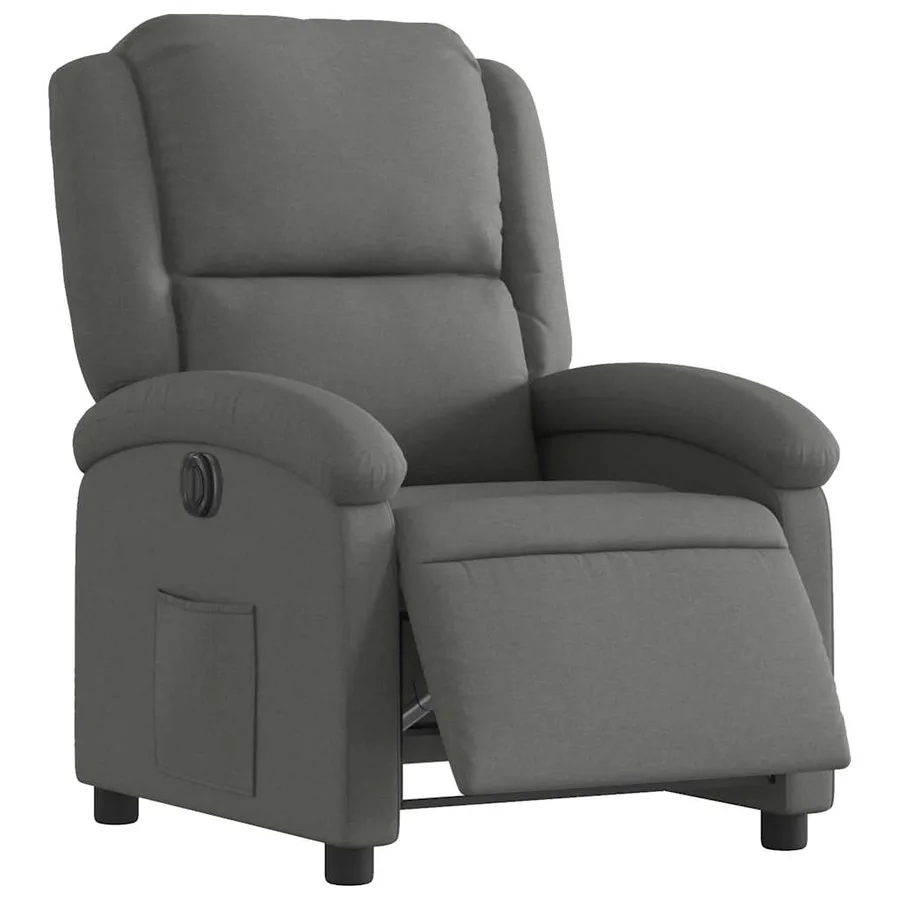 Fauteuil inclinable électrique Gris foncé Tissu - 3