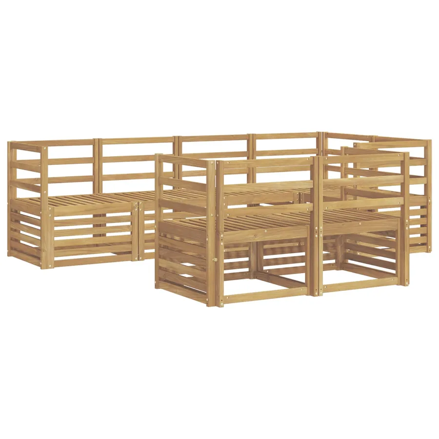 Ensemble de canapés d'extérieur 7 pcs Blanc 245 x 126,5 x 73 cm - 2