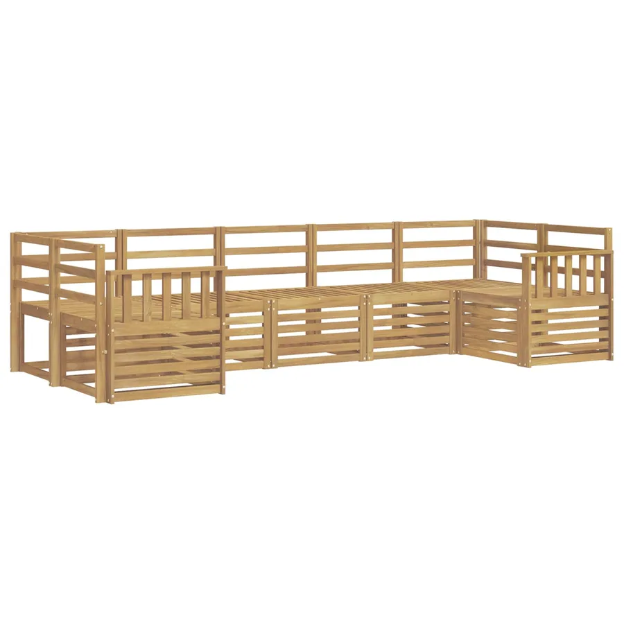Ensemble de canapés d'extérieur 7 pcs Blanc 304 x 128,5 x 73 cm - 2