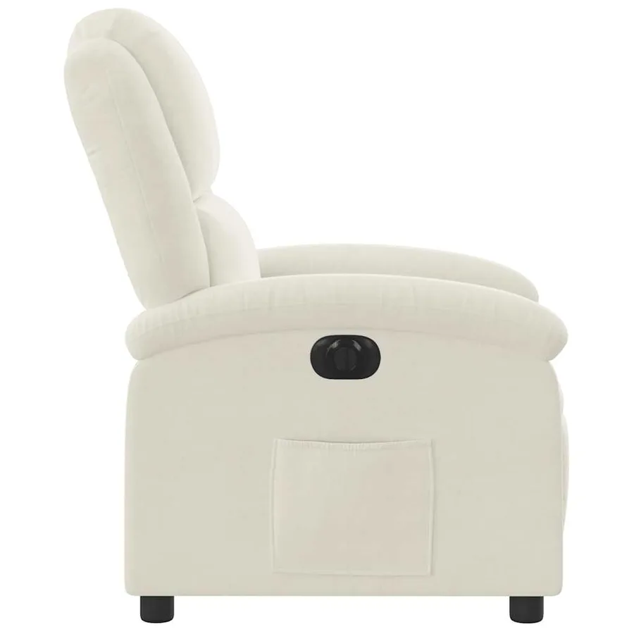 Fauteuil inclinable électrique Crème Velours - 10