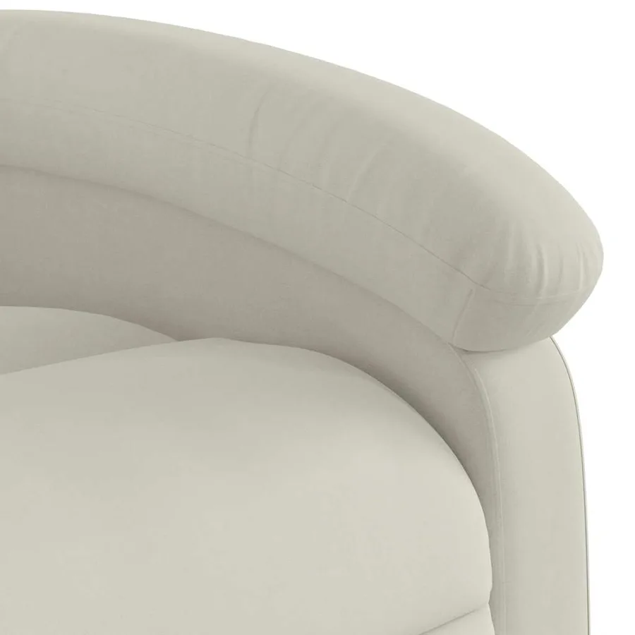 Fauteuil inclinable électrique Crème Velours - 11