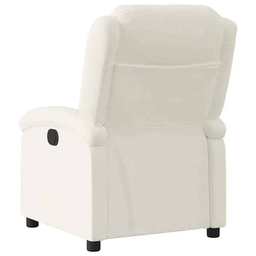 Fauteuil inclinable électrique Crème Velours - 5