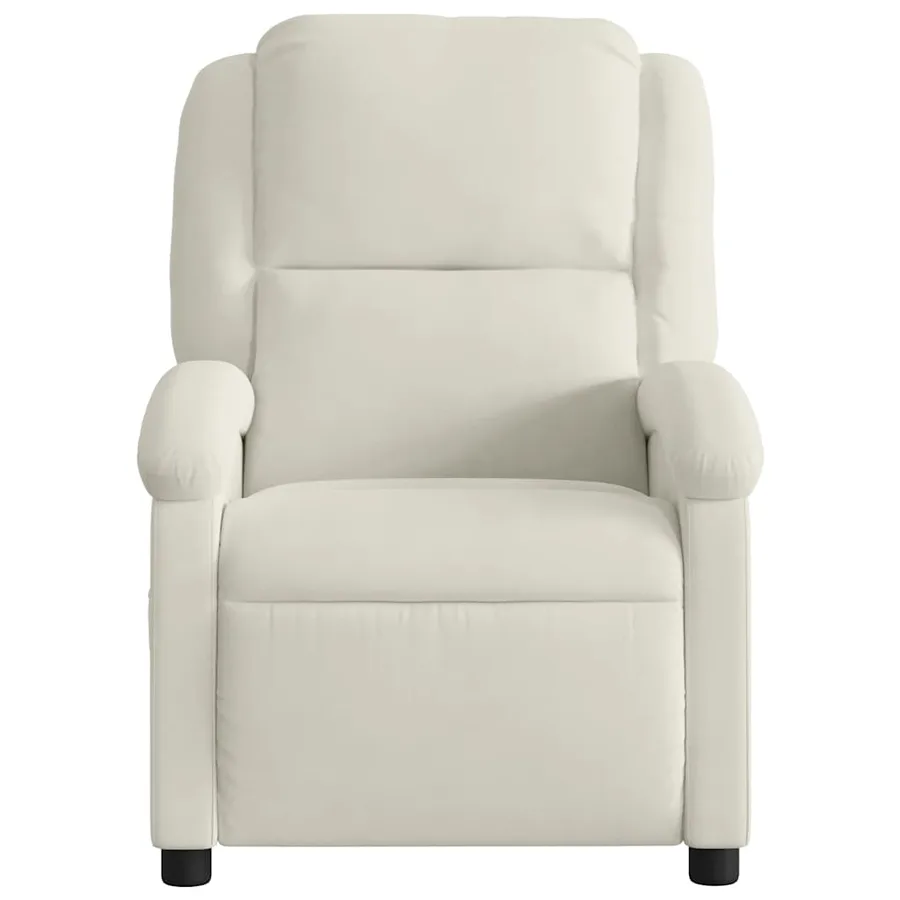 Fauteuil inclinable électrique Crème Velours - 9