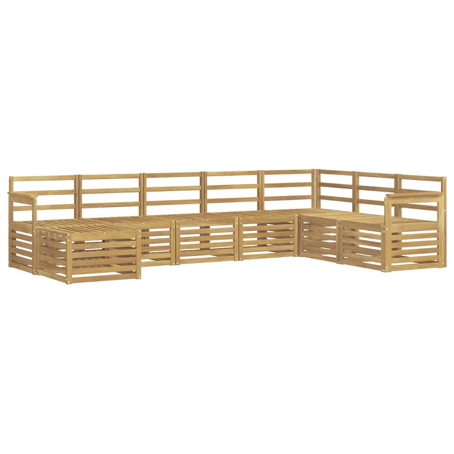 Ensemble de canapés d'extérieur 8 pcs Blanc 306 x 187,5 x 73 cm - 2