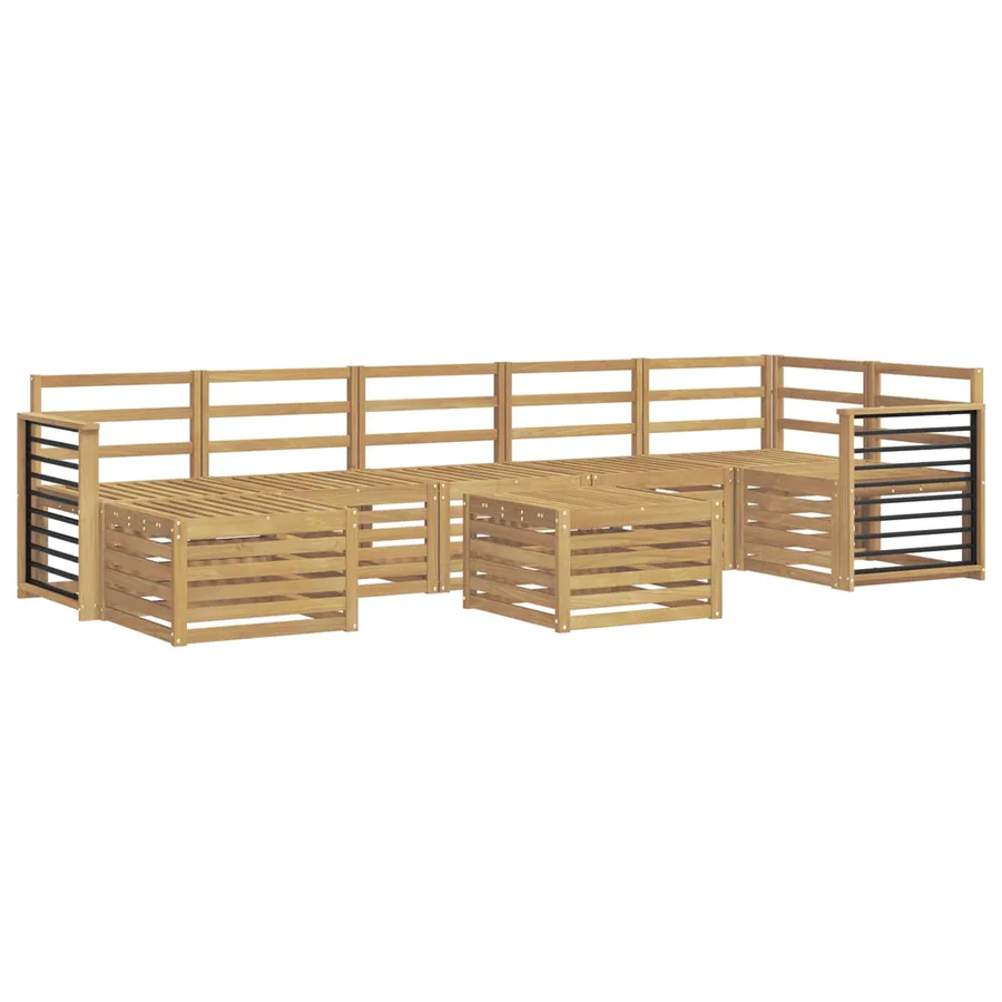 Ensemble de canapés d'extérieur 8 pcs Blanc 59 x 59 x 37 cm - 2