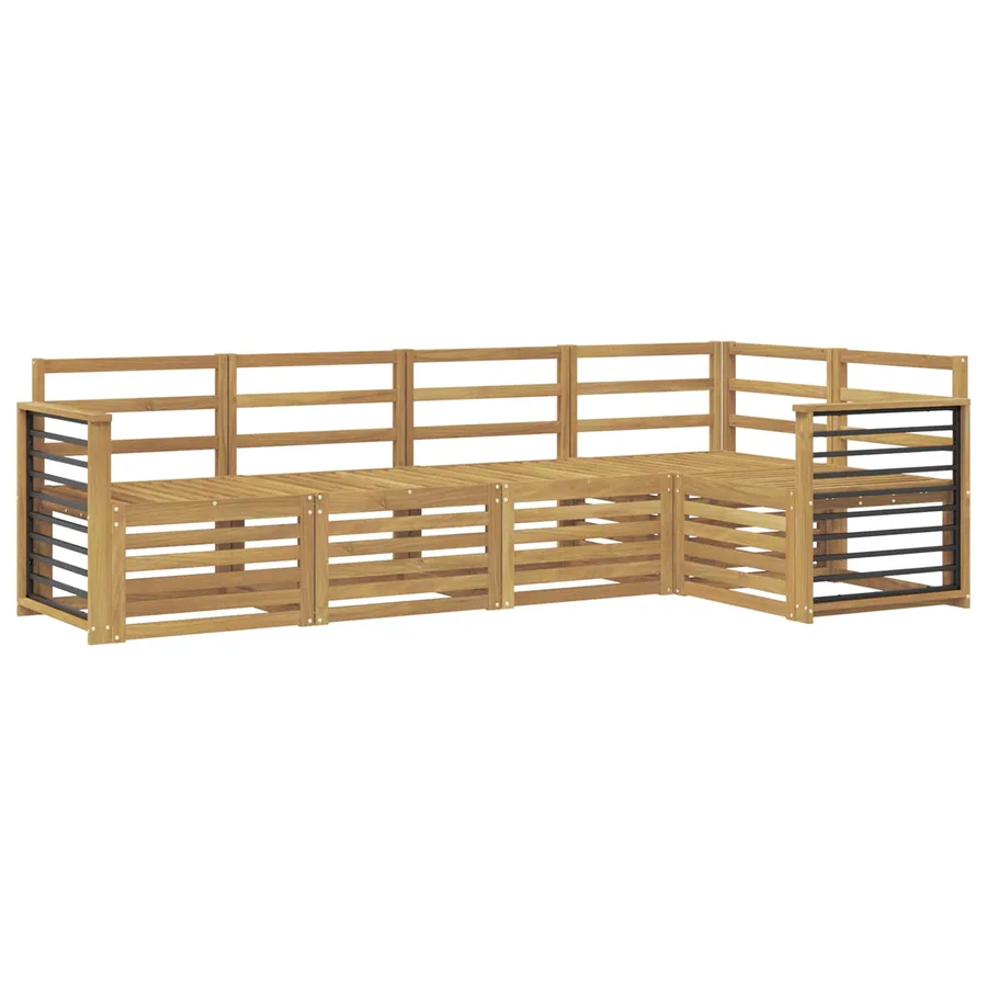 Ensemble de canapés d'extérieur 5 pcs Blanc 247 x 128,5 x 73 cm - 2