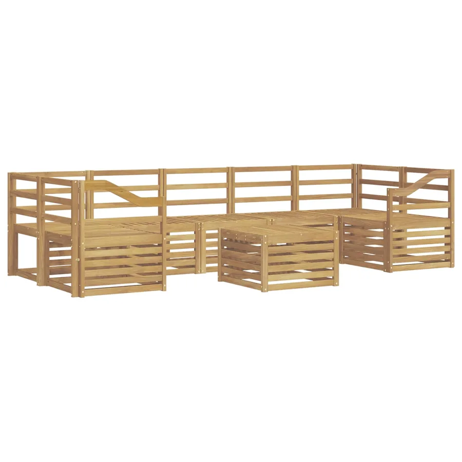 Ensemble de canapés d'extérieur 8 pcs Blanc - 2