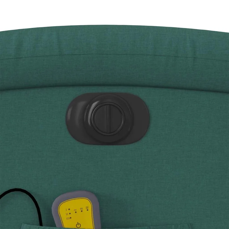 Fauteuil de massage inclinable électrique Vert foncé Tissu - 12
