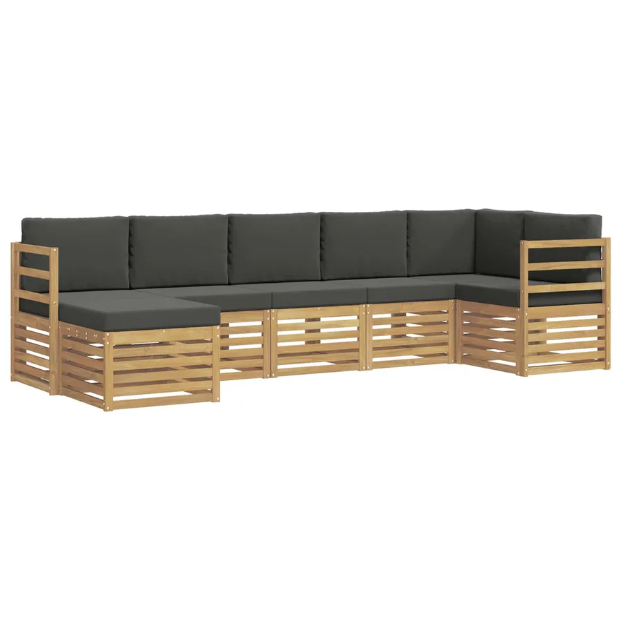 Ensemble de canapés d'extérieur 7 pcs Blanc et anthracite - 2