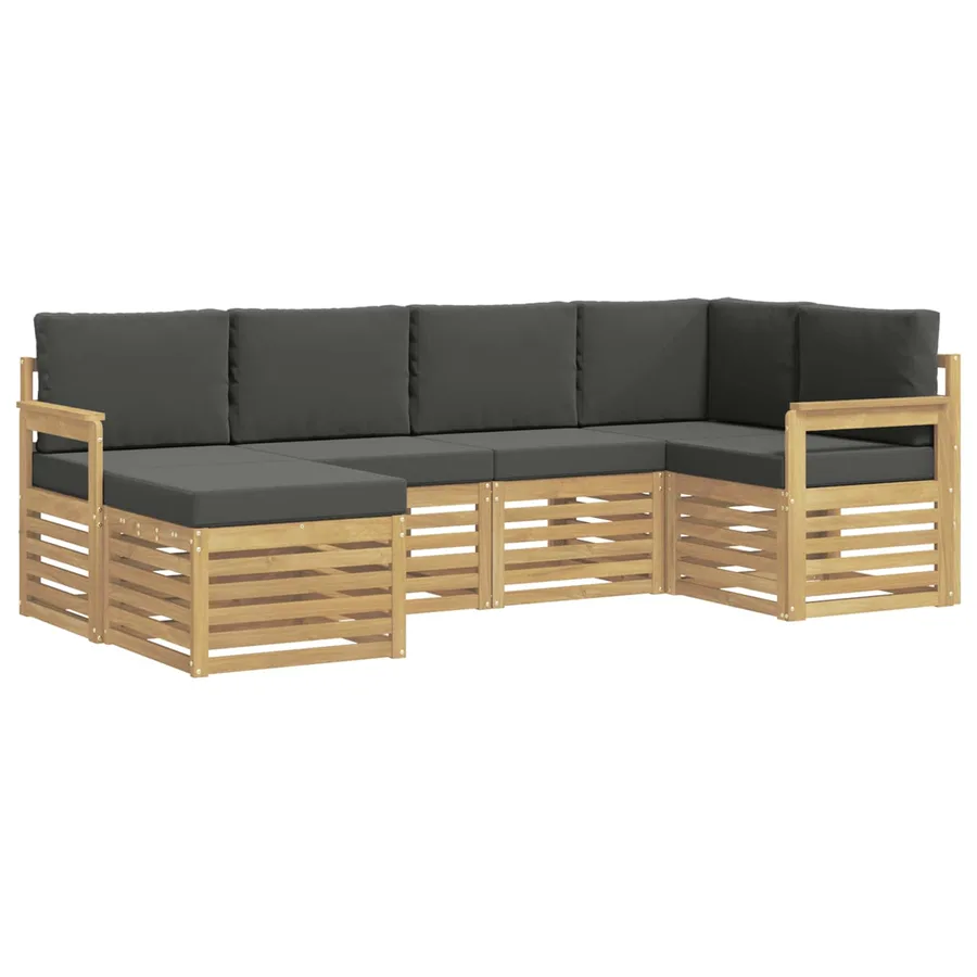 Ensemble de canapés d'extérieur 6 pcs Blanc et anthracite - 2