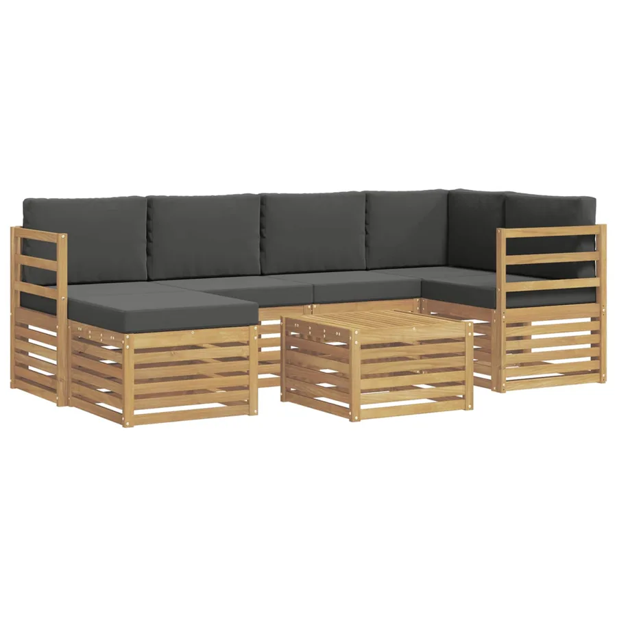 Ensemble de canapés d'extérieur 7 pcs Blanc et anthracite - 2