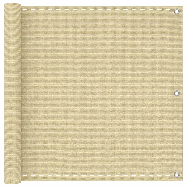 Écran de balcon Beige 75 x 700 cm HDPE et Aluminium