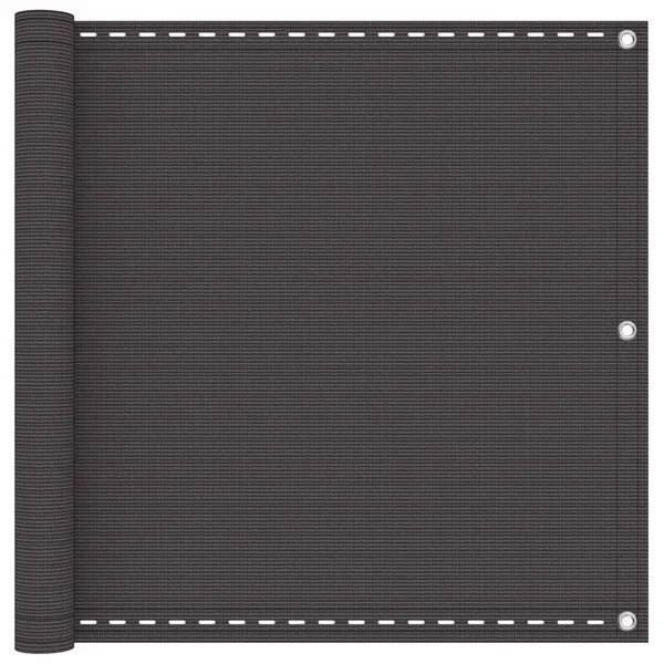 Écran de balcon Anthracite 75 x 700 cm HDPE et Aluminium