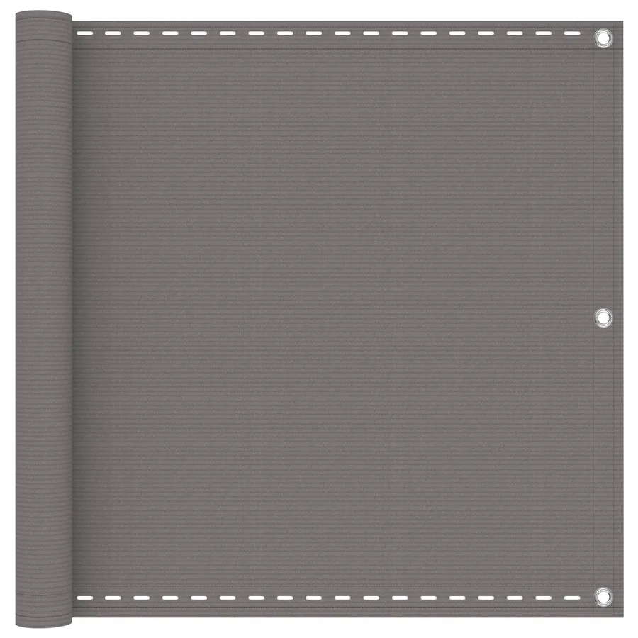 Écran de balcon Gris clair 120 x 800 cm HDPE et Aluminium