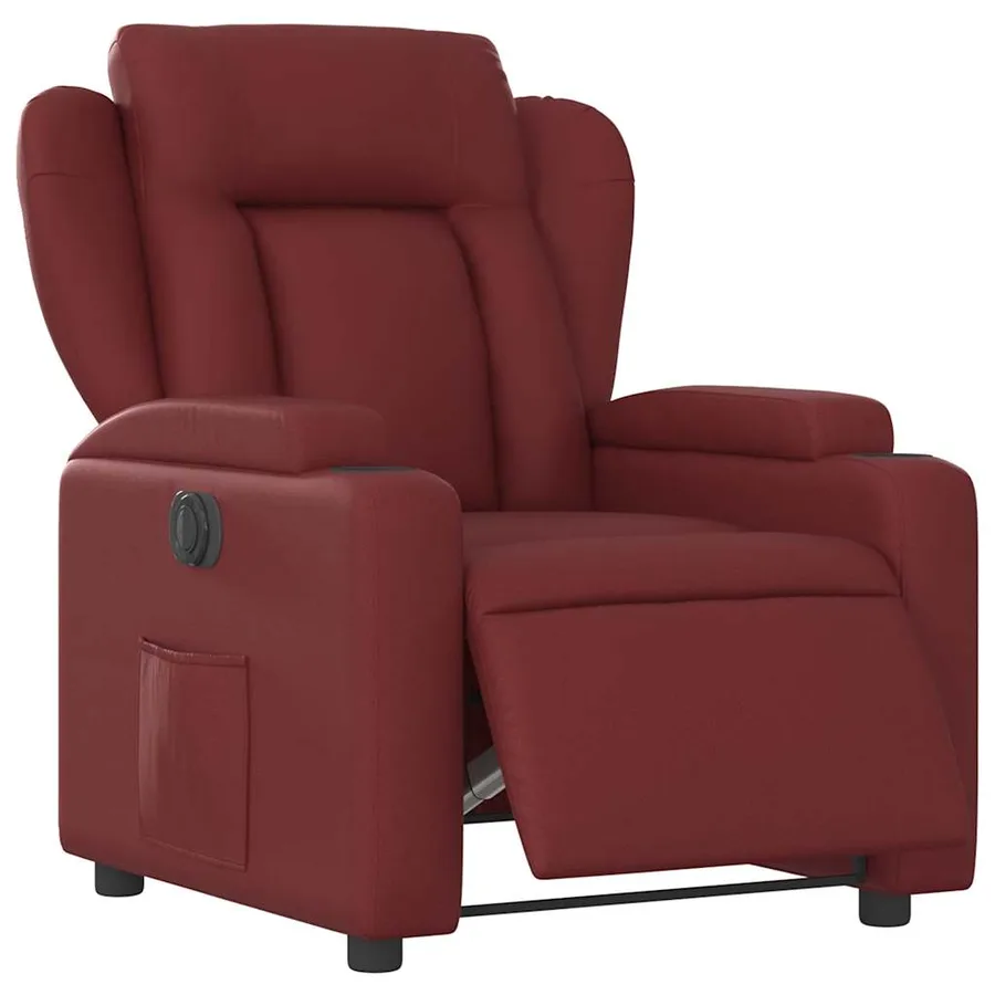 Fauteuil inclinable électrique Rouge bordeaux Similicuir - 3