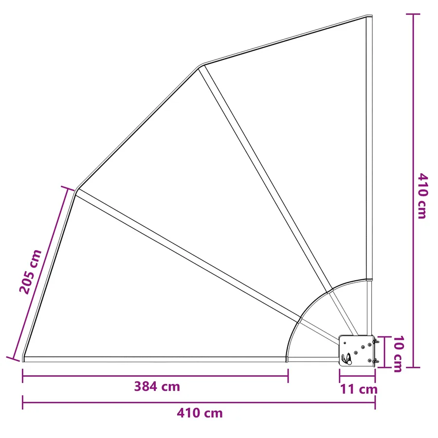 Écran de confidentialité pour balcon 140 x 140 cm Polyester - 6