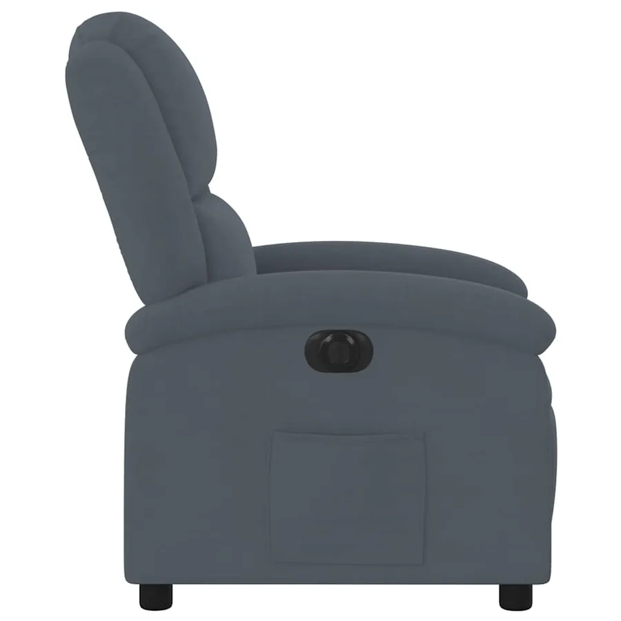 Fauteuil inclinable électrique Gris foncé Velours - 10