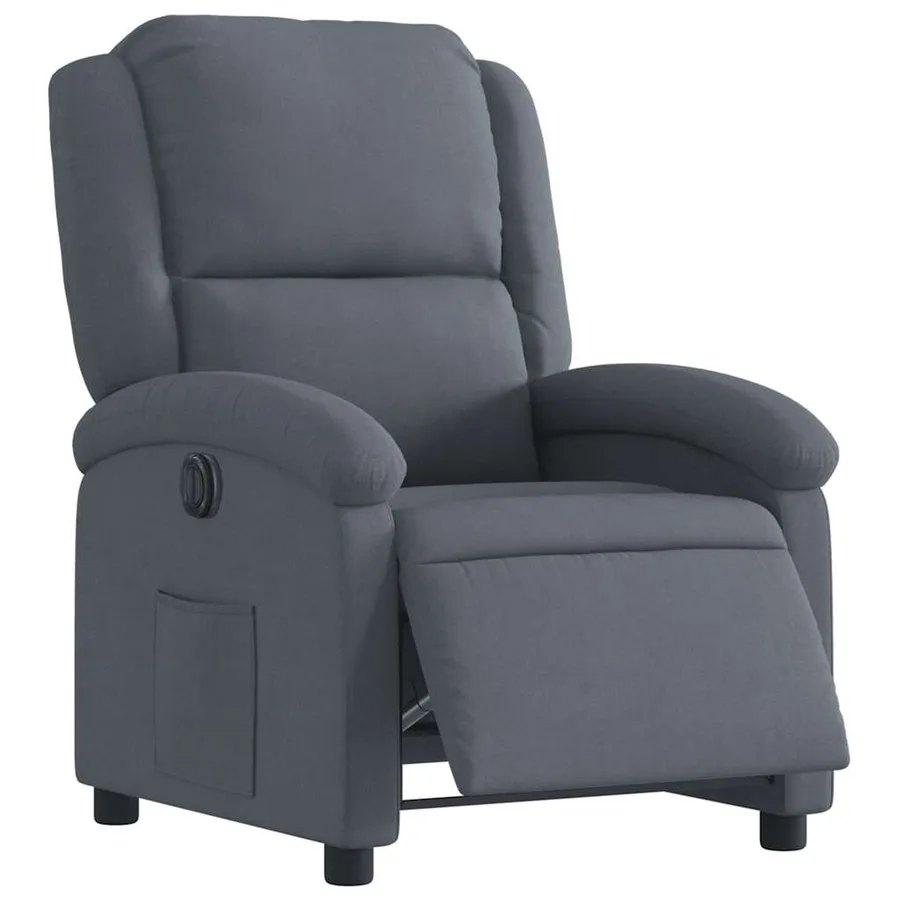 Fauteuil inclinable électrique Gris foncé Velours - 3