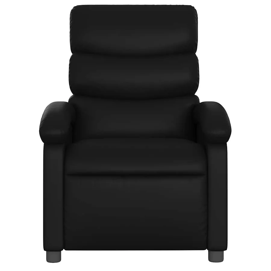Fauteuil de massage inclinable électrique noir similicuir - 9