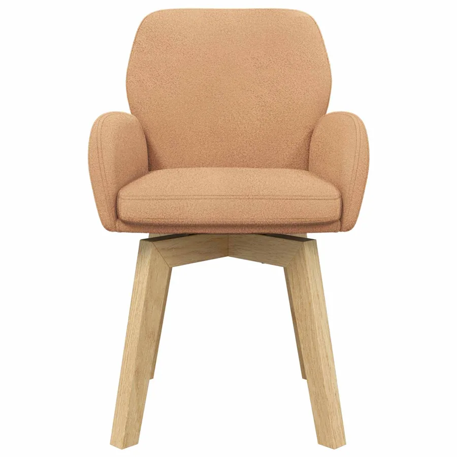 Chaises de salle à manger pivotantes 6 pcs Bouclé Beige - 3