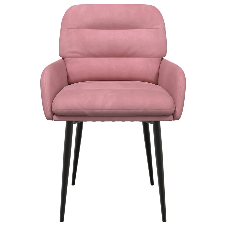 Chaises de salle à manger 2 pcs Velours Rose 59 x 59,5 x 90 cm - 3