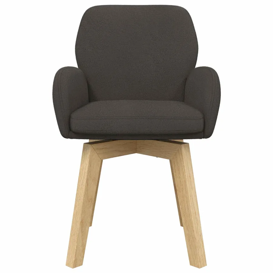 Chaises de salle à manger pivotantes 2 pcs Bouclé Gris foncé - 3