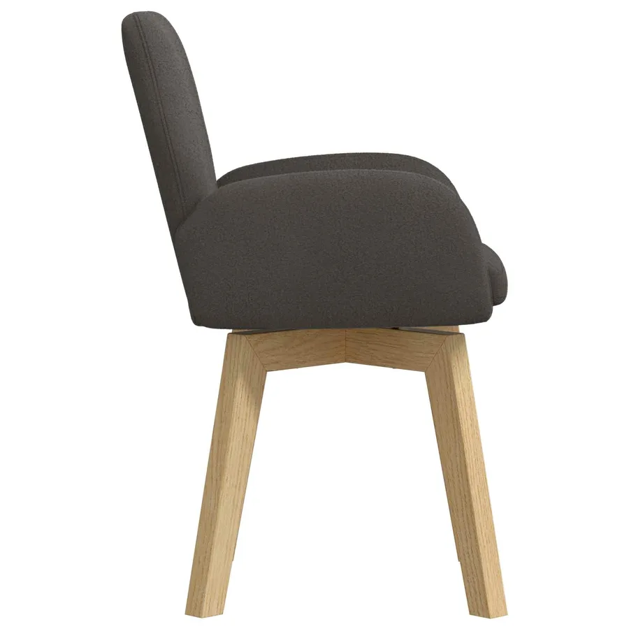 Chaises de salle à manger pivotantes 2 pcs Bouclé Gris foncé - 4