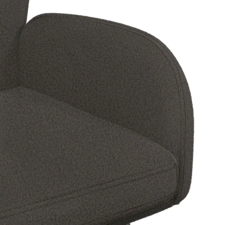 Chaises de salle à manger pivotantes 2 pcs Bouclé Gris foncé - 6