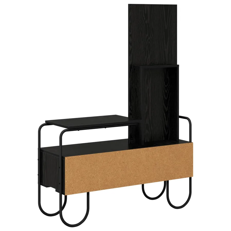 Table de Toilette avec tiroir Chêne noir Bois d'ingénierie - 7