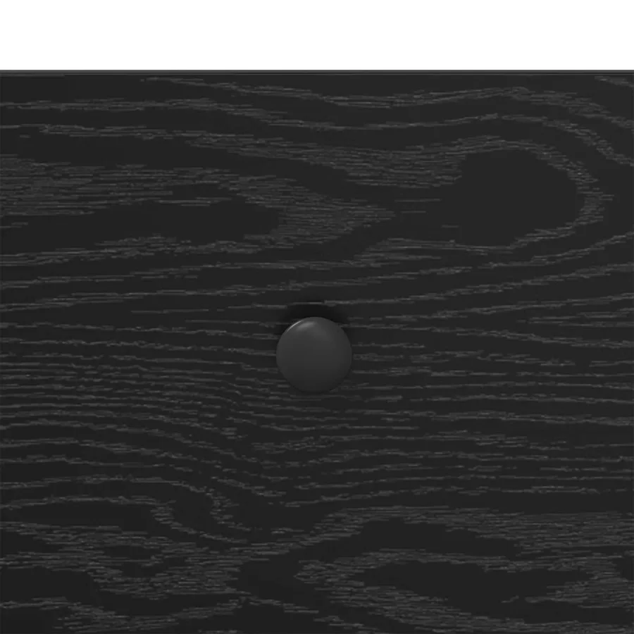Table de Toilette avec tiroir Chêne noir Bois d'ingénierie - 9