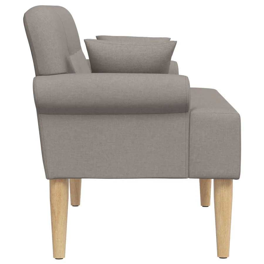 Canapé love seat avec capitonnage en boutons Taupe Tissu - 4