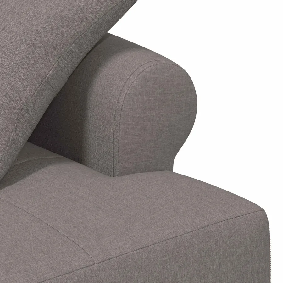 Canapé love seat avec capitonnage en boutons Taupe Tissu - 6