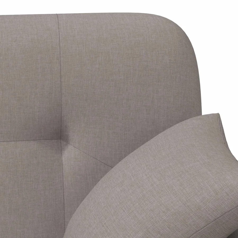 Canapé love seat avec capitonnage en boutons Taupe Tissu - 7