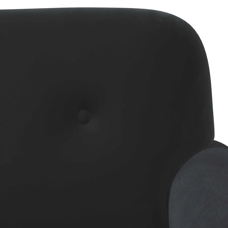 Canapé love seat avec capitonnage en boutons Noir Velours - 7