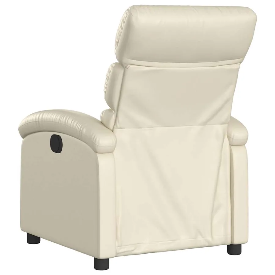 Fauteuil inclinable électrique Crème Similicuir - 5