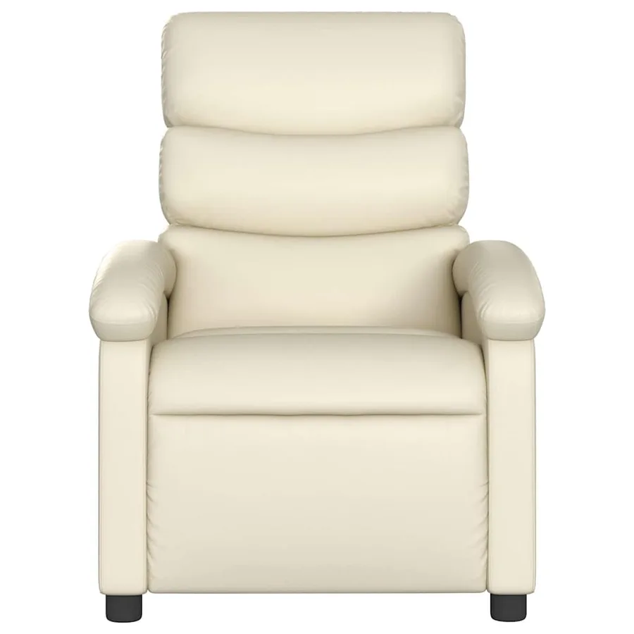 Fauteuil inclinable électrique Crème Similicuir - 9