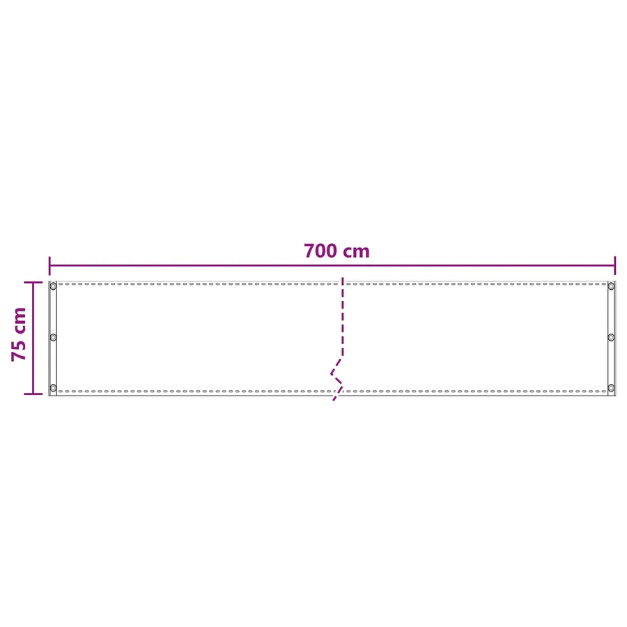 Écran de balcon Marron 75 x 700 cm HDPE et Aluminium - 5