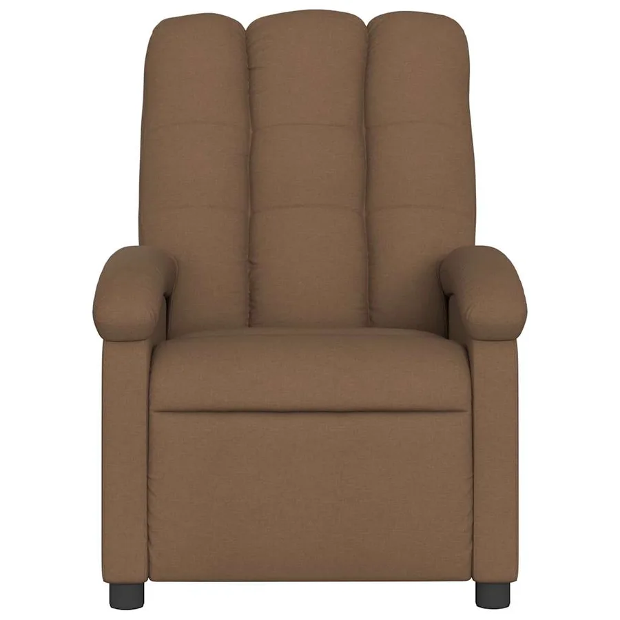 Fauteuil inclinable de massage électrique marron tissu - 9