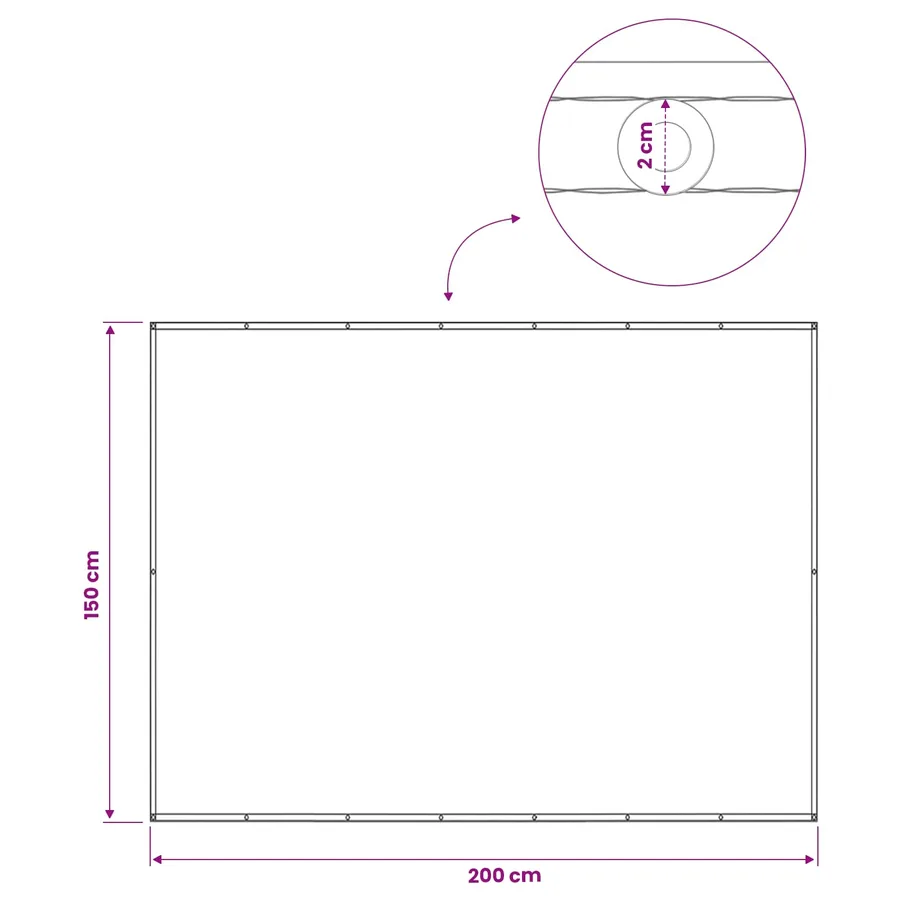 Écran de confidentialité pour balcon 150 x 200 cm - 9