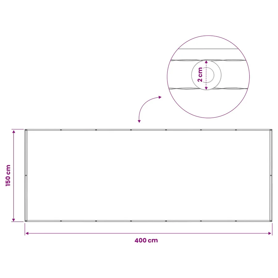 Écran de confidentialité pour balcon 150 x 400 cm - 9