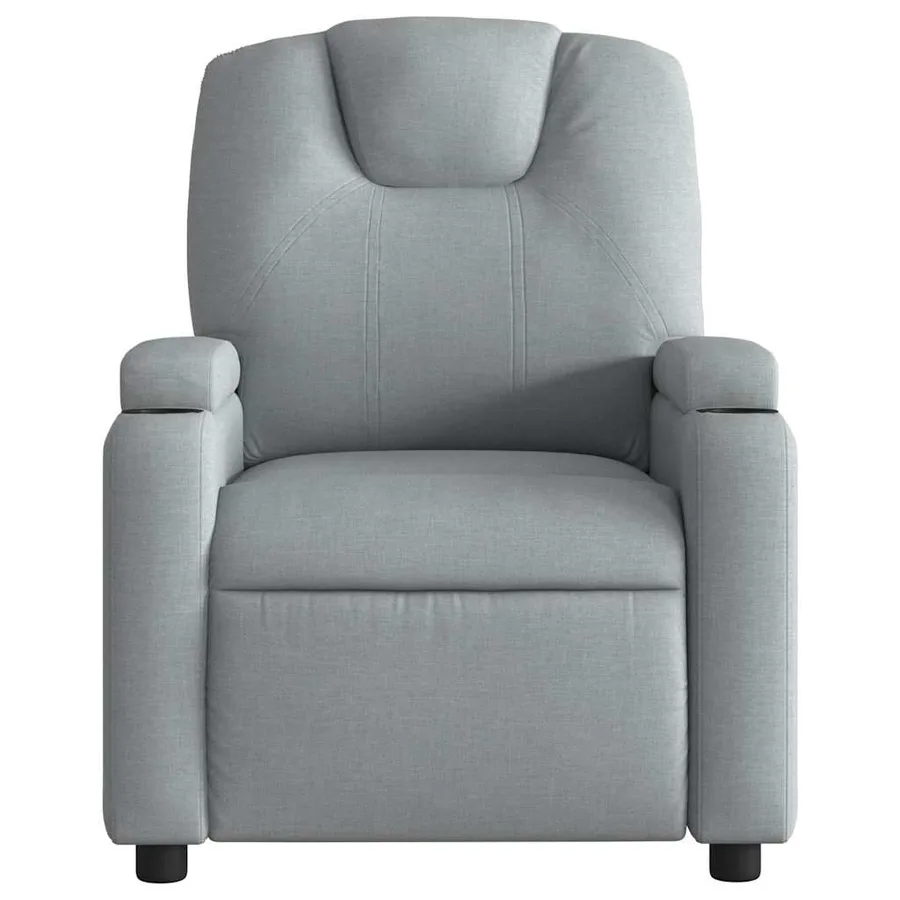 Fauteuil de massage inclinable électrique gris clair tissu - 9